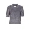 Lisa Yang Women Carolyn Short Sleeves Sweater In Gray