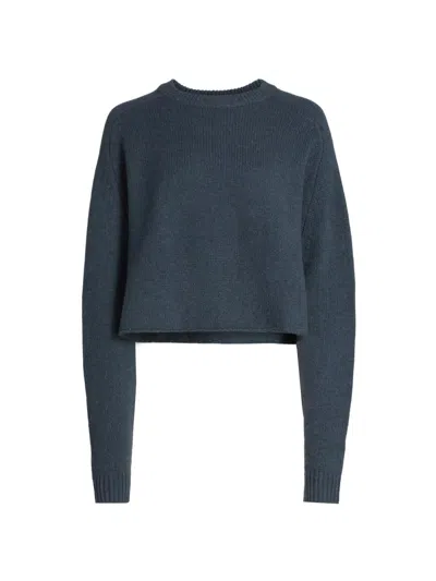Lisa Yang Women's Cashmere Crop Sweater In Gray