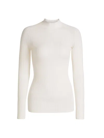 Lisa Yang Women's Davina Ribbed Cashmere Sweater In White