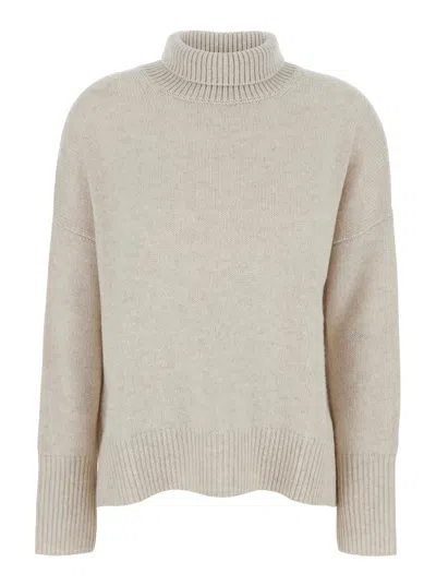 Lisa Yang Women 'heidi' White Turtleneck Knit Sweater In Cashmere Woman In Neutral