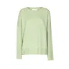Lisa Yang Oversized Crewneck Knitwear Long Sleeves In Green