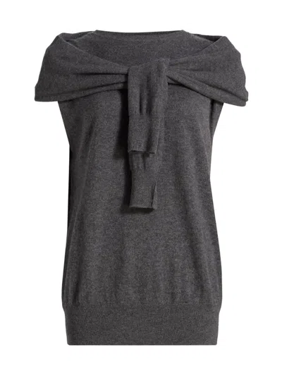 Lisa Yang Othelia Convertible Cutout Cashmere Sweater In Gray