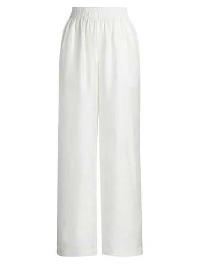 Lisa Yang Women's Silk Wide-leg Trousers In White