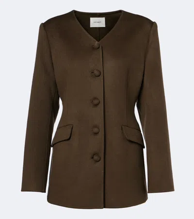 Lisa Yang Wool And Cashmere Jacket In Brown