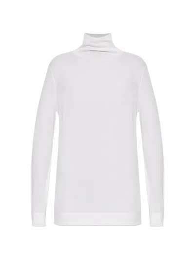 Lisa Yang Wool Roll-neck Sweater In White