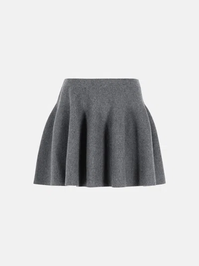 Lisa Yang 'wren' Grey Cashmere Miniskirt In Gray
