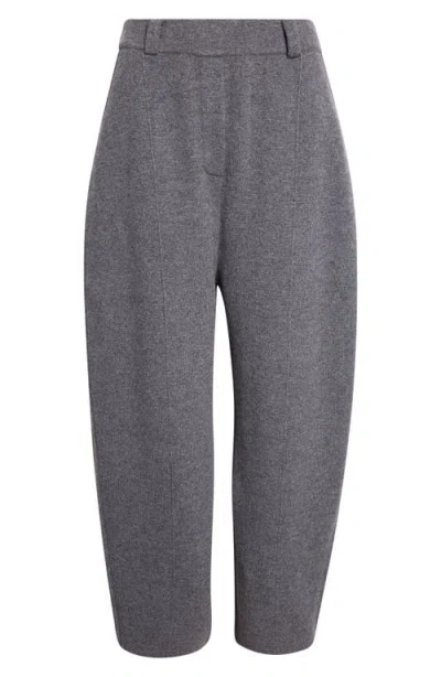 Lisa Yang Wrenda Cashmere Barrel Leg Sweater Pants In Gray