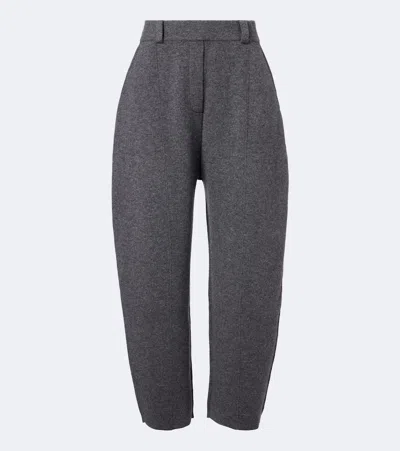 Lisa Yang Wrenda Cashmere Barrel-leg Pants In Gray