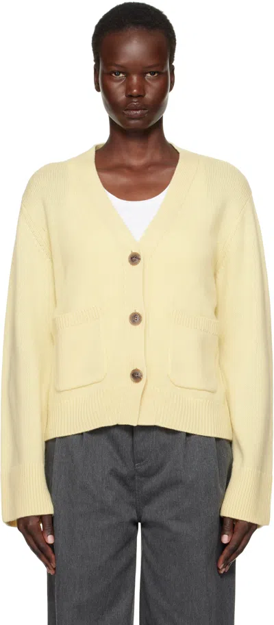 Lisa Yang Yellow Danni Cardigan In Ls Lemon Sorbet