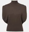 Lisa Yang Zaya Knitted Cashmere Top In Brown