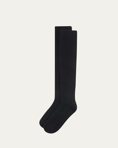 Lisa Yang Zeraphine Cashmere Knee-high Socks In Black