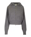 Lisa Yang Zippered Knitted Cardigan In Grey