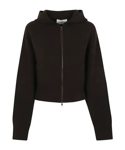 Lisa Yang Lilia Cropped Cashmere Hoodie In Brown