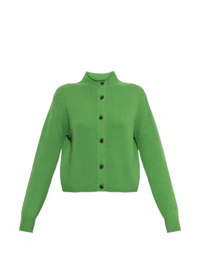 Lisa Yang Zirelle High-neck Cardigan In Green