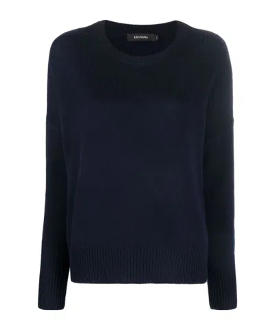 Lisa Yang Mila Round Neck Jumper In Blue