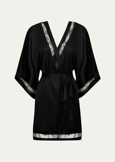 Lise Charmel Adorable En Sexy Lace-inset Mini Kimono In No/noir