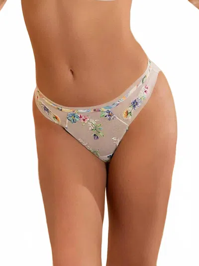 Lise Charmel Baisers Legers Thong Bottom In Bleus Legers In Pattern