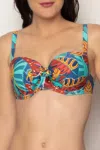 Lise Charmel Bikini Top With Molded Cups In Ciel Feuillage In Multi