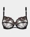 Lise Charmel Charme Secret Embroidered Lace Demi Bra In Cn/charme Noir