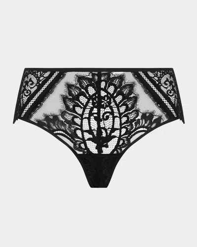 Lise Charmel Desirs De Venise Lace & Tulle Boyshorts In No/noir