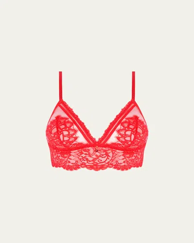 Lise Charmel Desirs De Venise Lace & Tulle Soft Cup Bra In Brown