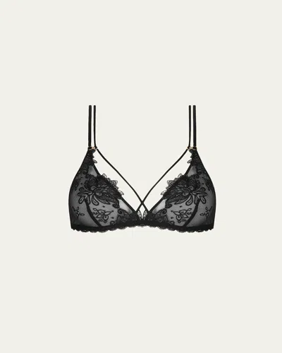 Lise Charmel Diva Glamour Embroidered Contour Bralette In Black