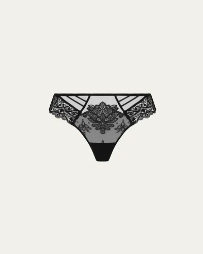 Lise Charmel Diva Glamour Embroidered Italian Briefs In Black
