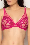 Lise Charmel Dressing Floral Triangle Bra In Magenta In Pink