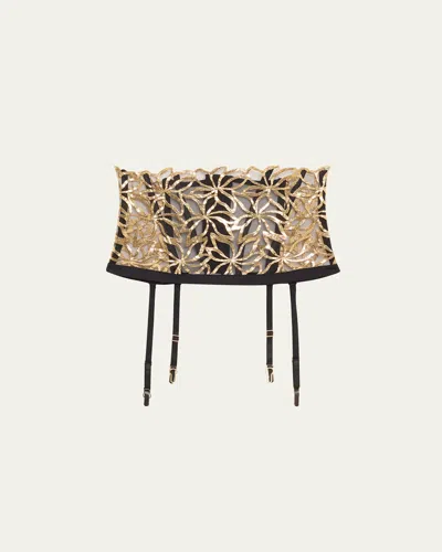 Lise Charmel Eclats D'or Embroidered Waspie Garter Belt In No