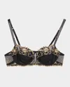 Lise Charmel Embroidered Lace Demi Bra In On/or Nuit