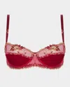 Lise Charmel Embroidered Lace Demi Bra In Or Rubis