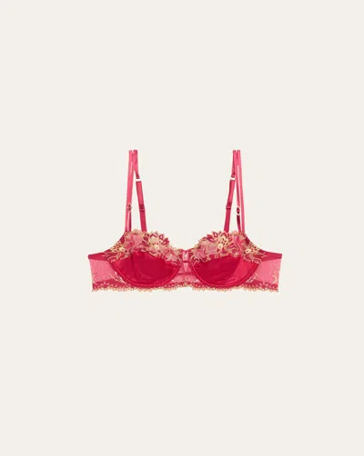 Lise Charmel Embroidered Lace Demi Bra In Or Rubis