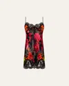 Lise Charmel Floraison Passion Lace-inset Babydoll In Safran Rose