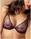Lise Charmel Floraison Passion Triangle Bra In Safran Rose In Black