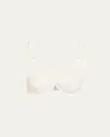 Lise Charmel Floral-embroidered Strapless Bra In White