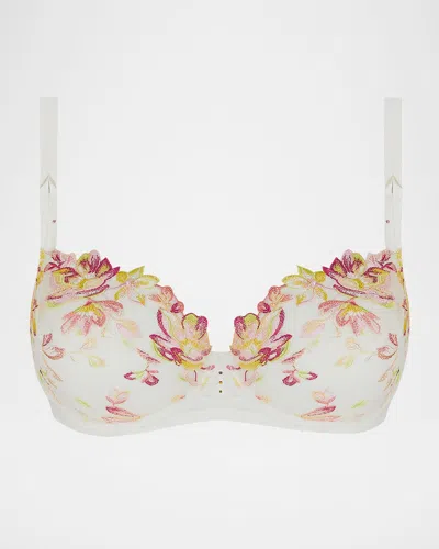 Lise Charmel Folie D'ete Floral-embroidered Tulle Demi Bra In Multi