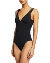 LISE CHARMEL LASER-CUT STRAPS NON-WIRE ONE-PIECE SWIMSUIT