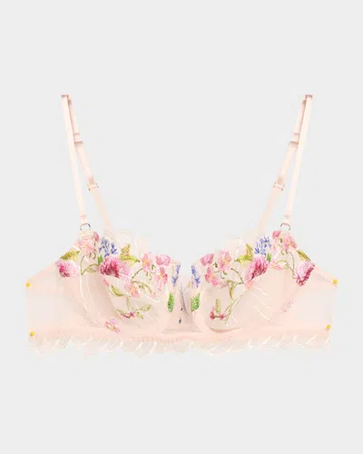 LISE CHARMEL LIBERTINE EN FLEURS EMBROIDERED TULLE DEMI BRA