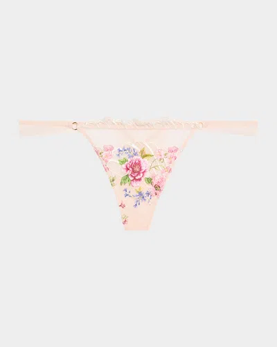 Lise Charmel Libertine En Fleurs Embroidered Tulle G-string