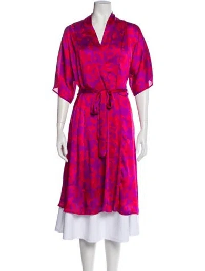 Pre-owned Lise Charmel Printed Robe In Pink