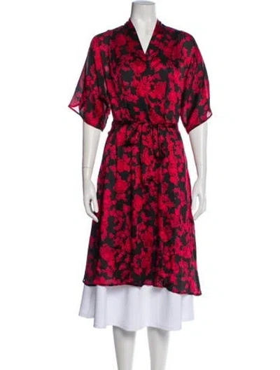 Pre-owned Lise Charmel Printed Robe In Red
