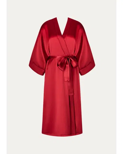 Lise Charmel Silk Satin Robe In Sublime Opera