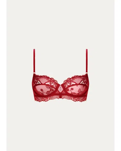 Lise Charmel Sublime En Dentelle Lace Demi Bra In Red