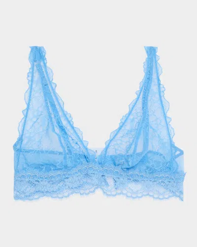 Lise Charmel Sublime En Dentelle Scalloped Lace Bralette In Blue
