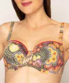 Lise Charmel Swim Top With Moulded Cups In Orange Avatar In Multi