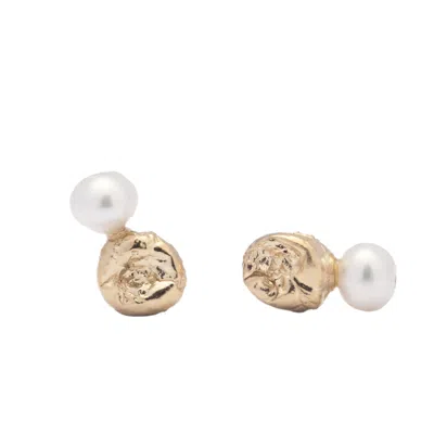 Lise Skovgaard Women's Melt Pearl Stud Gold