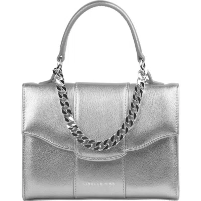 Liselle Kiss Meli Leather Top Handle Bag In Silver/silver
