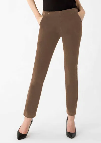 Lisette L Charlene Corduroy Ankle Pant In Wheat In Brown