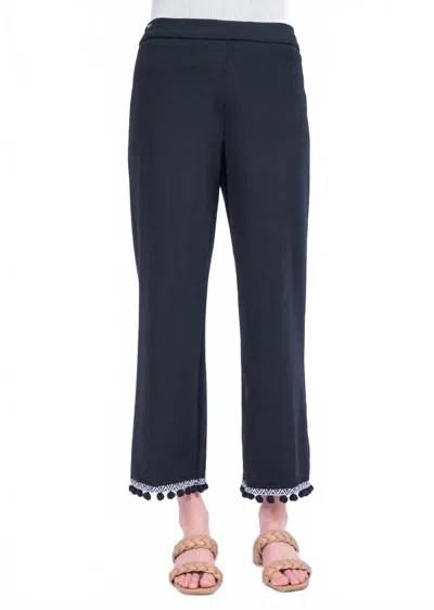 Lisette Pom Pom Pants In Black