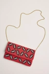 Lisi Lerch Beaded Football Clutch In Red